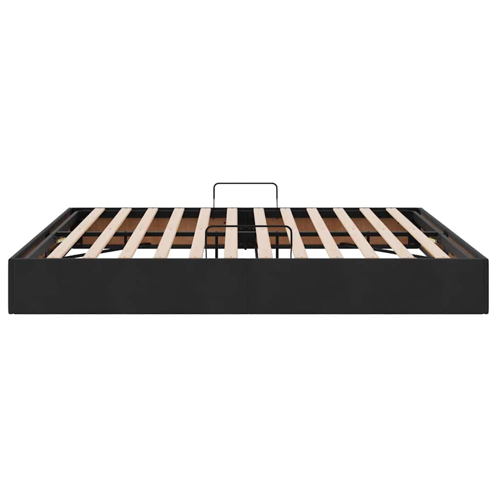 Seng med Oppbevaring med madrass Svart 180 x 200 cm Fløyel vidaXL