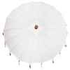 Balinesisk Parasol 260 Krem 180-190 cm Bomull og solid tre