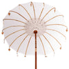 Balinesisk Parasol 260 Krem 180-190 cm Bomull og solid tre