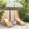 Balinesisk Parasol 260 Krem 180-190 cm Bomull og solid tre