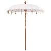 Balinesisk Parasol 260 Krem 180-190 cm Bomull og solid tre