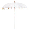 Balinesisk Parasol 260 Krem 210-220 cm Bomull og solid tre