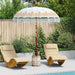 Balinesisk parasoll med base Krem 185 x 185 x 260 cm