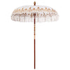 Balinesisk Parasol 260 Krem 180-190 cm Bomull og solid tre