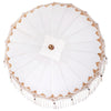 Balinesisk Parasol 260 Krem 210-220 cm Bomull og solid tre