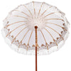 Balinesisk Parasol 260 Krem 210-220 cm Bomull og solid tre