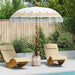 Balinesisk parasoll med base Krem 215 x 215 x 260 cm