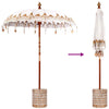 Balinesisk Parasol 2 pcs Krem 180-190 cm Bomull og solid tre