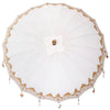 Balinesisk Parasol 2 pcs Krem 210-220 cm Bomull og solid tre