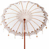 Balinesisk Parasol 2 pcs Krem 210-220 cm Bomull og solid tre