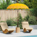 Balinesisk parasoll med base Gul 185 x 185 x 260 cm