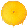 Balinesisk Parasol 260 Gul 180-190 cm Bomull og solid tre