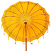 Balinesisk Parasol 260 Gul 180-190 cm Bomull og solid tre