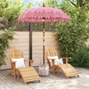 Balinesisk Parasol 260 Rosa 180-190 cm Bomull og solid tre