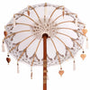 Balinesisk Parasol 260 Krem 95-100 cm Bomull og solid tre