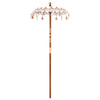 Balinesisk Parasol 260 Krem 95-100 cm Bomull og solid tre