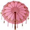 Parasol med Base Rosa og Brun 250 cm Bomull og Tre