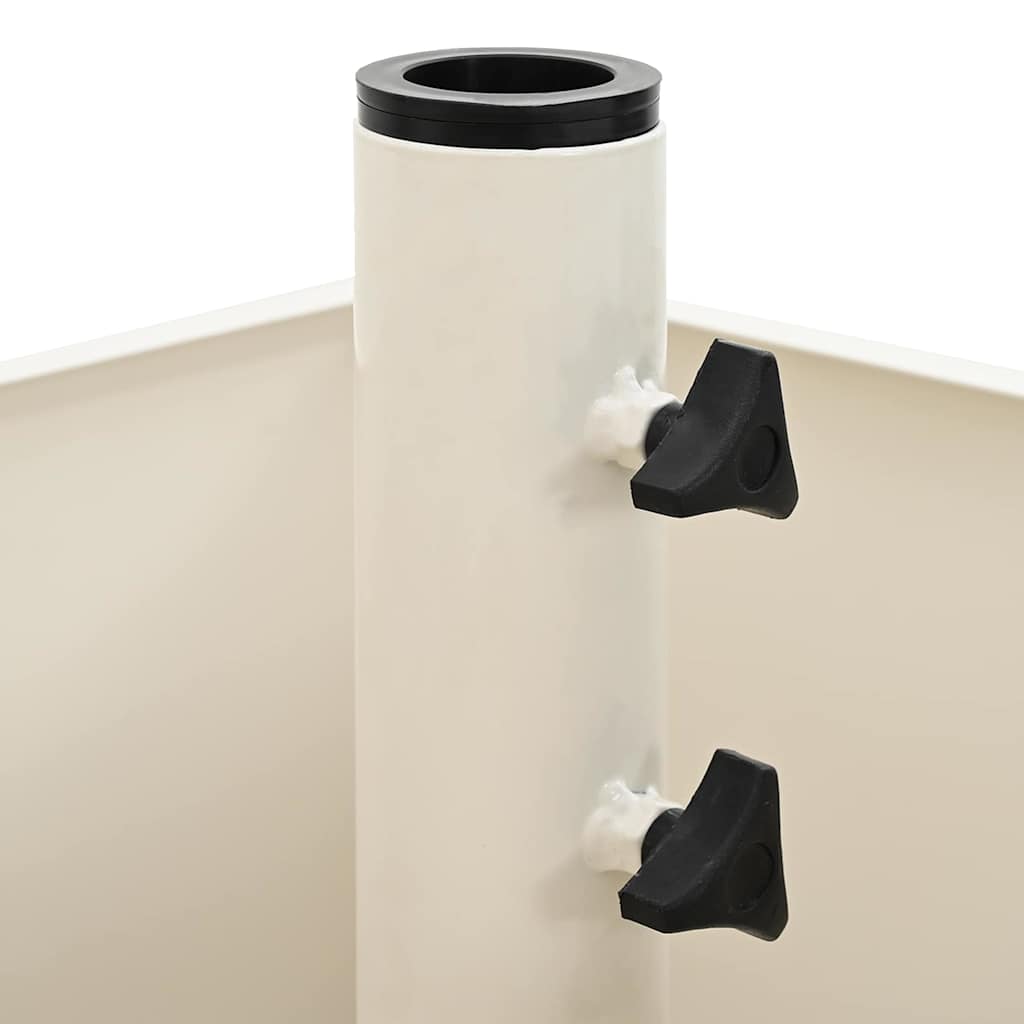 Parasollfot Hvit 45 x 45 x 45 cm Stål