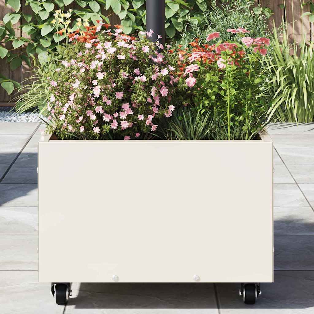 Parasollfot Hvit 45 x 45 x 45 cm Stål