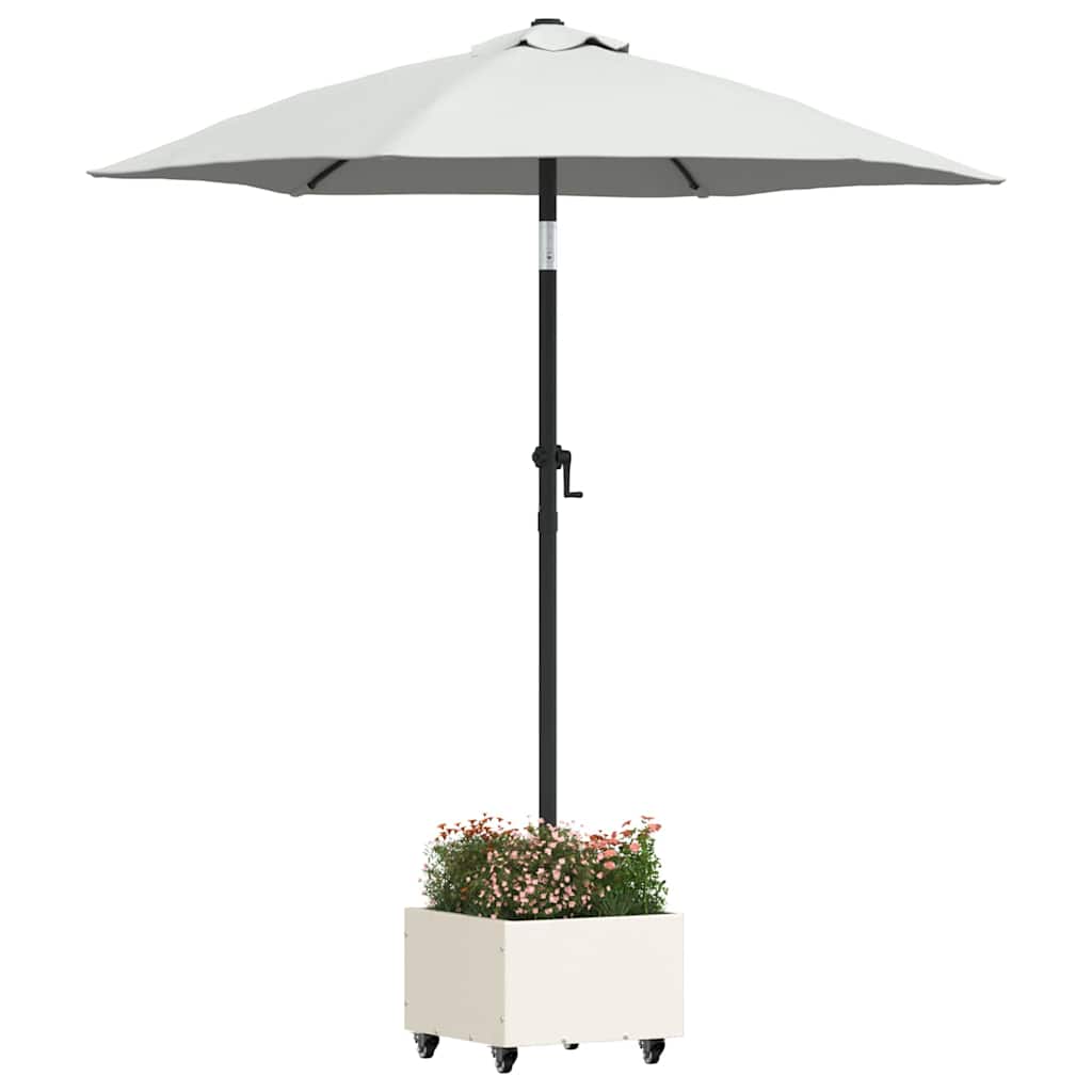 Parasollfot Hvit 45 x 45 x 45 cm Stål