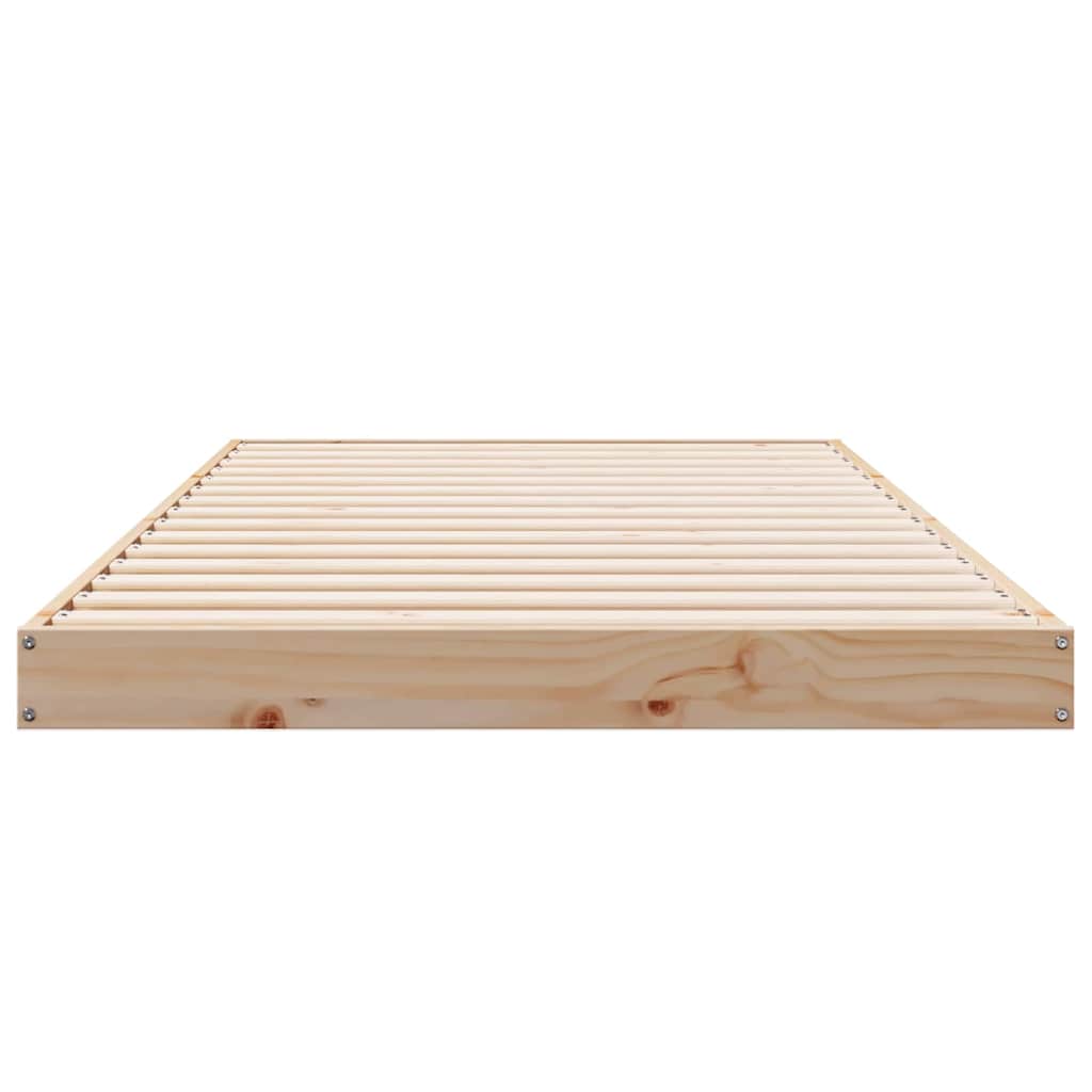 Gulvbedramme Naturlig 80 x 210 cm Massivt furutre
