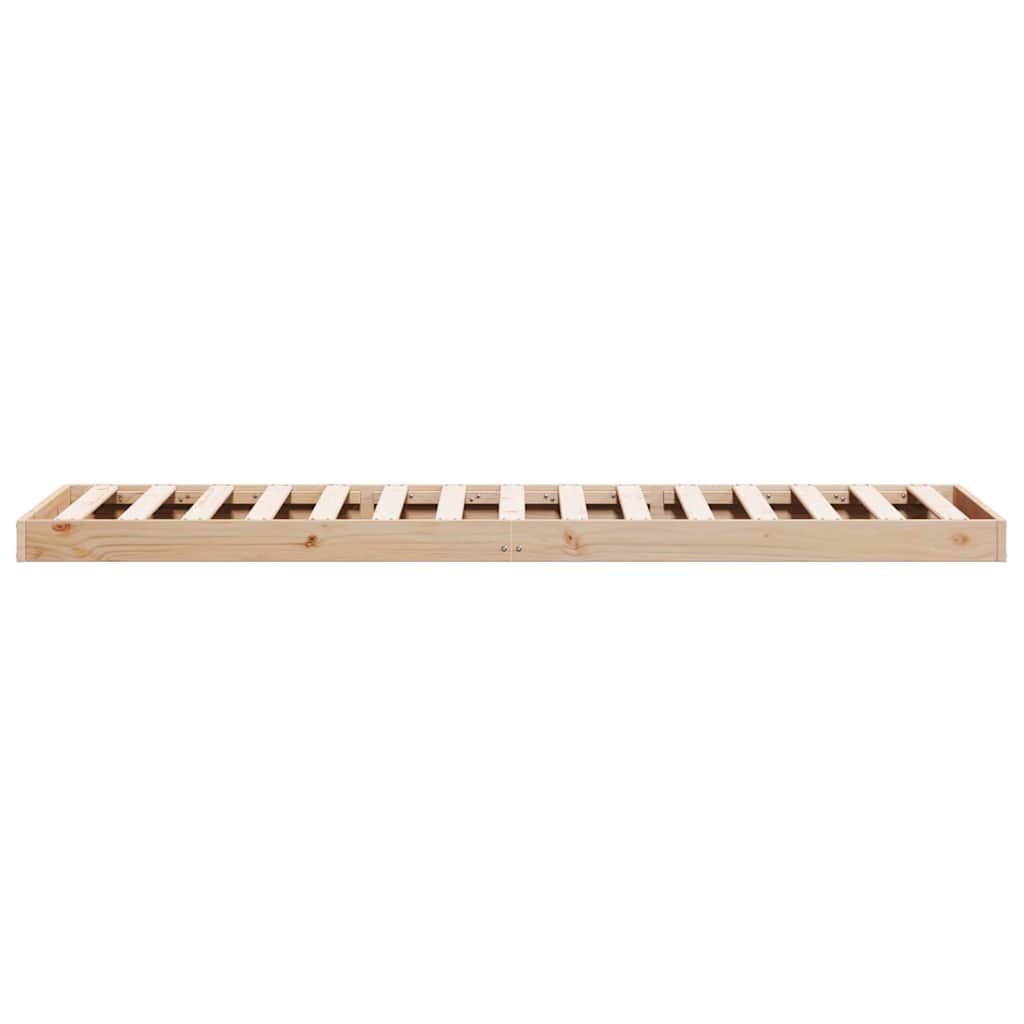 Gulvbedramme Naturlig 80 x 210 cm Massivt furutre