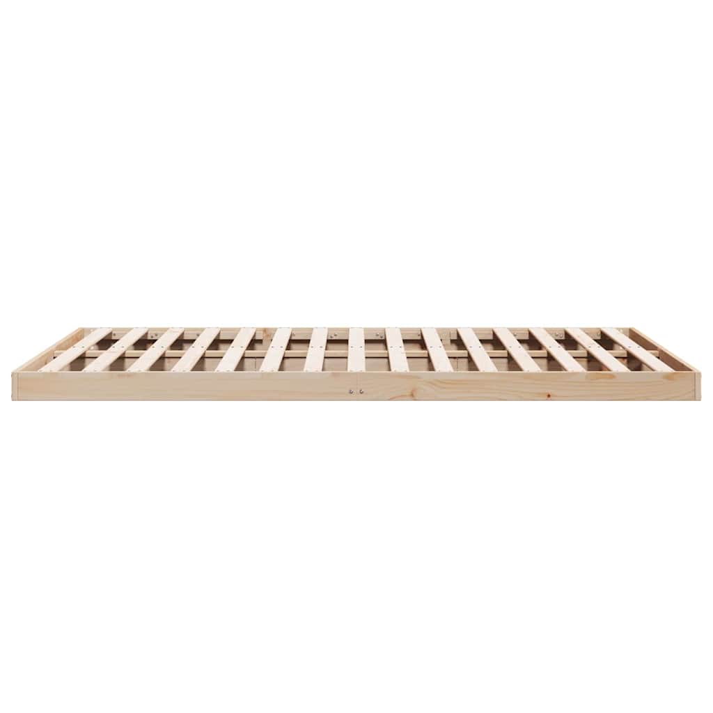 Gulvbedramme Naturlig 213,5 x 204 x 9 cm Massiv furu