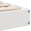 Gulvbedramme Hvit 90 x 220 cm Massivt furutre