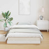 Gulvbedramme Hvit 90 x 220 cm Massivt furutre