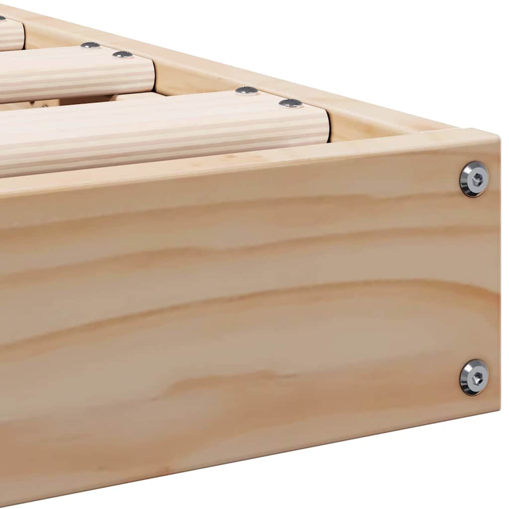 Gulvbedramme Naturlig 213.5 x 104 x 9 cm Massiv furu