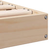 Gulvbedramme Naturlig 140 x 220 cm Massivt furutre