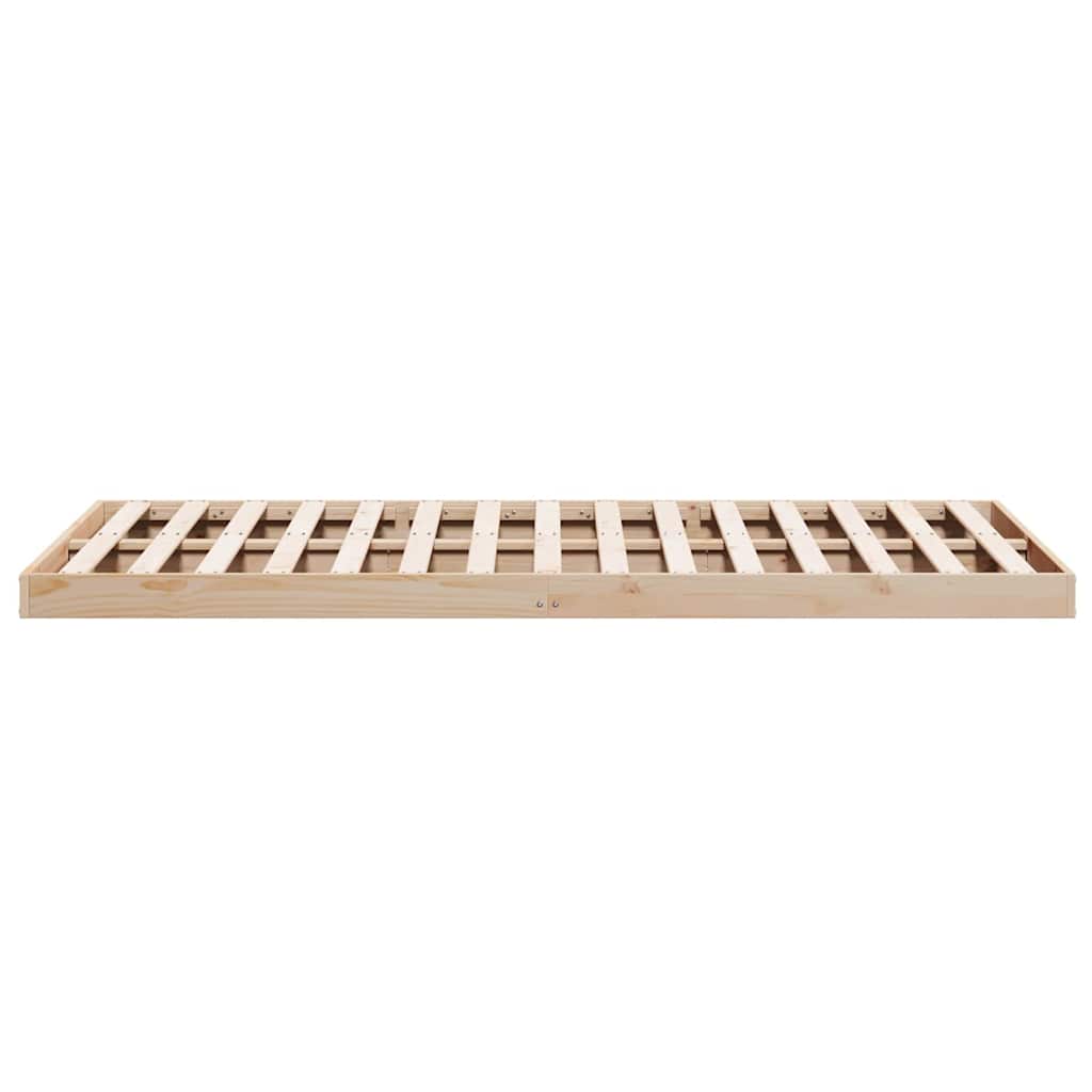 Gulvbedramme Naturlig 140 x 220 cm Massiv furu
