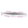 Gulvbedramme Naturlig 140 x 220 cm Massivt furutre
