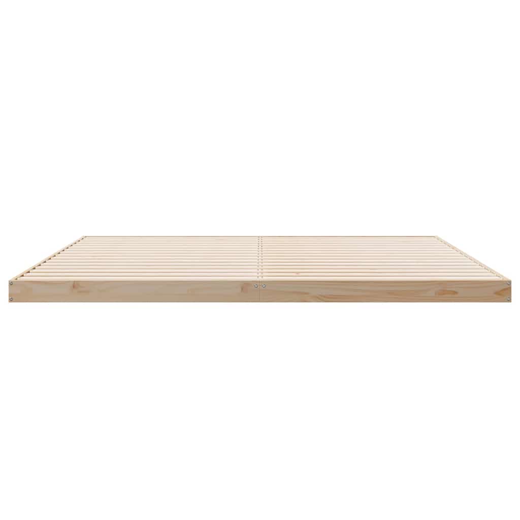 Gulvbedramme Naturlig 200 x 220 cm Massiv furu