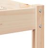 Sengeramme med hodegjerde Brun 210 x 80 cm Heltre furu