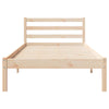 Sengeramme med hodegjerde Brun 210 x 80 cm Heltre furu
