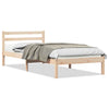 Sengeramme med hodegjerde Brun 210 x 80 cm Heltre furu
