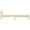 Sengeramme med hodegjerde Brun 210 x 80 cm Heltre furu