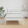Sengeramme med hodegjerde Hvit 210 x 100 cm Heltre furu