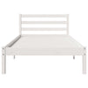 Sengeramme med hodegjerde Hvit 210 x 100 cm Heltre furu