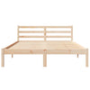 Sengeramme med hodegjerde Brun 210 x 160 cm Heltre furu
