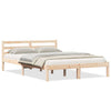Sengeramme med hodegjerde Brun 210 x 160 cm Heltre furu
