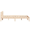 Sengeramme med hodegjerde Brun 210 x 160 cm Heltre furu