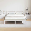 Sengeramme med hodegjerde Hvit 210 x 160 cm Heltre furu