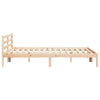 Sengeramme med hodegjerde Brun 210 x 180 cm Heltre furu
