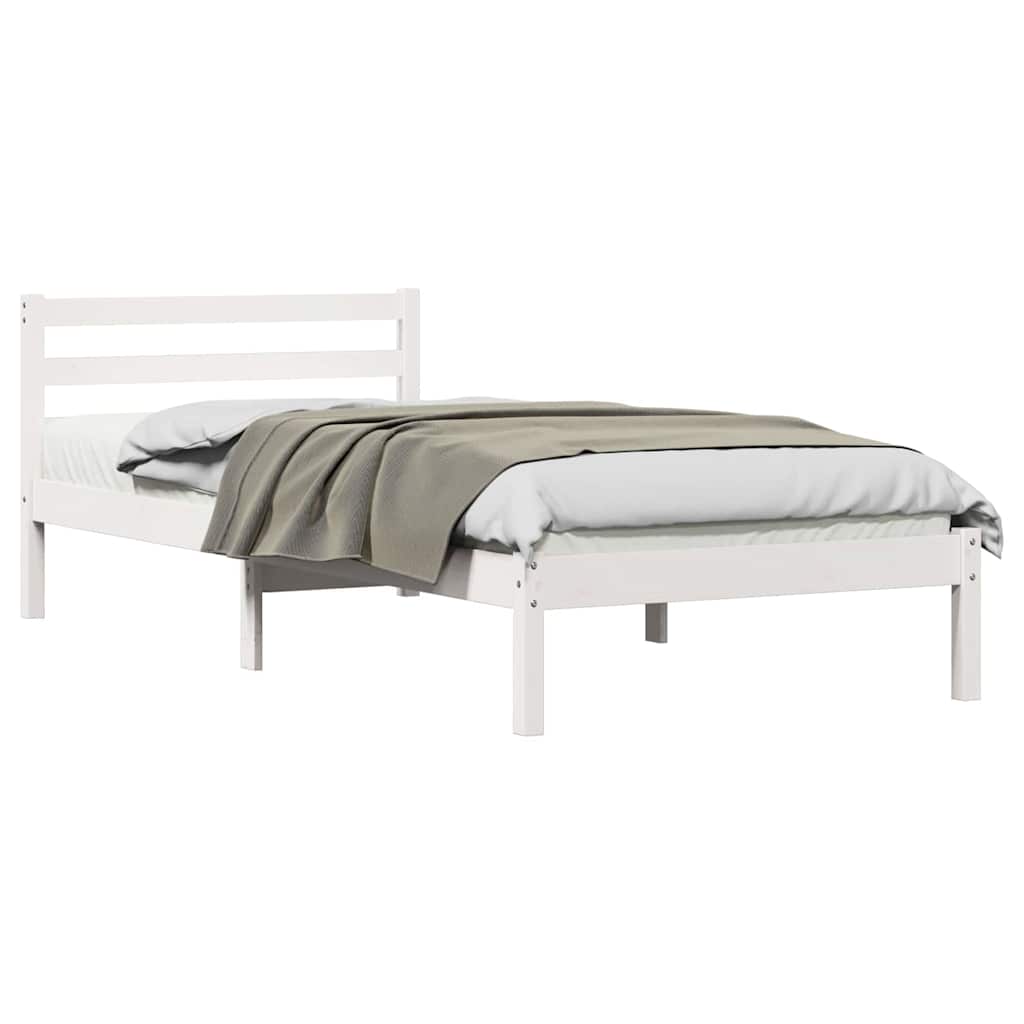 Sengestamme Hvit 225,5 x 105,5 x 69,5 cm Massiv furu