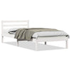 Sengeramme med hodegjerde Hvit 220 x 100 cm Heltre furu