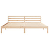 Sengeramme med hodegjerde Brun 220 x 180 cm Heltre furu
