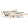 Sengeramme med hodegjerde Brun 220 x 180 cm Heltre furu