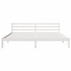 Sengeramme med hodegjerde Hvit 220 x 180 cm Heltre furu